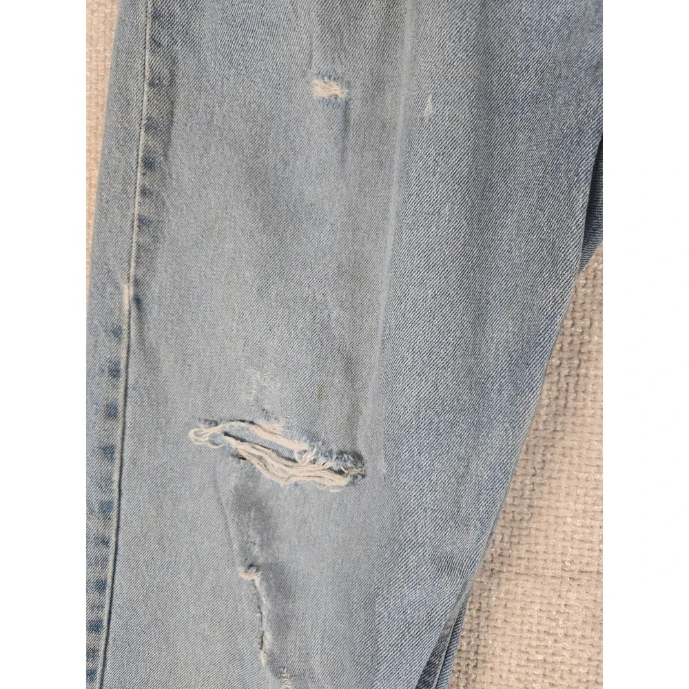 Faded Glory Mens Relaxed Fit Distressed Light Wash Blue‎ Denim Jeans 36x33